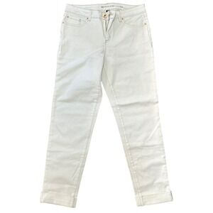 INC Denim Boyfriend Jeans‎ Cuffed Ankle White Denim Size 6/28